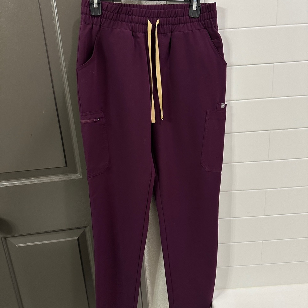 FIGS Deep Purple Yola Bottom Small, High Waist